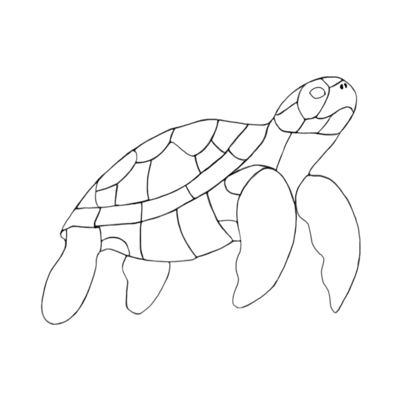 Sea Turtle Stained Glass Pattern - Digital Download | Sunlit Glass