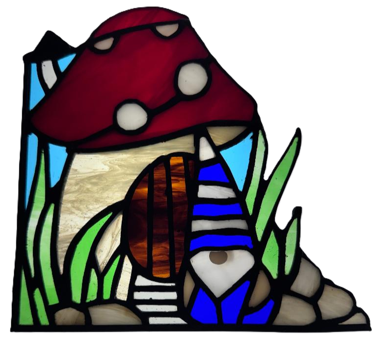 Gnome Stained Glass Sun Catcher - Whimsical Garden Decor | Sunlit Glass