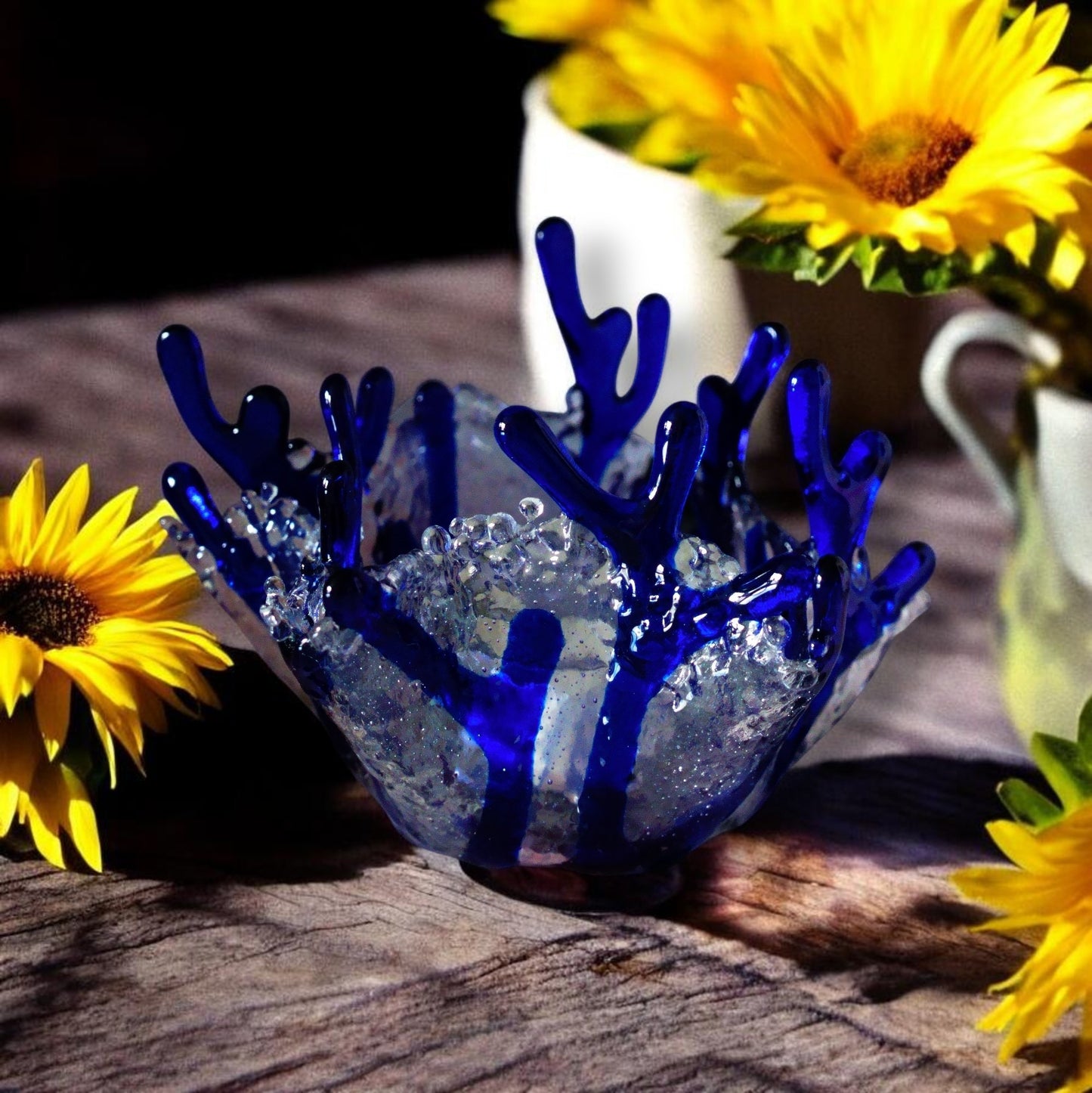 Fused Glass Votive Candle Holder