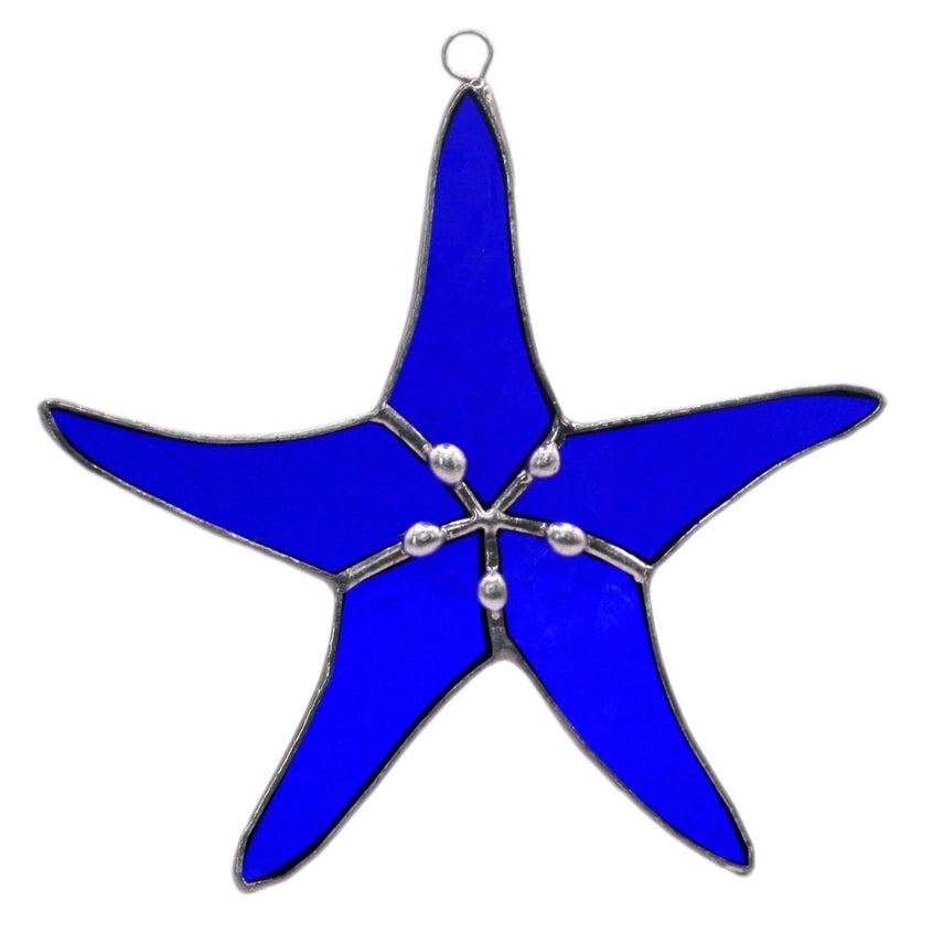 Starfish Stained Glass - 5" Handmade Ocean Decor | Sunlit Glass