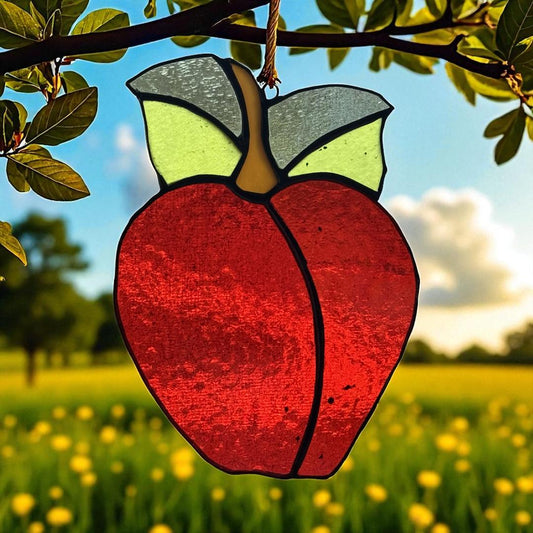 Stained Glass Apple Suncatchers